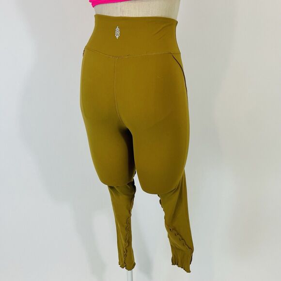 Free People Movement Hearts A Flutter Gold Yellow Leggings Women's Size Small - Picture 6 of 13